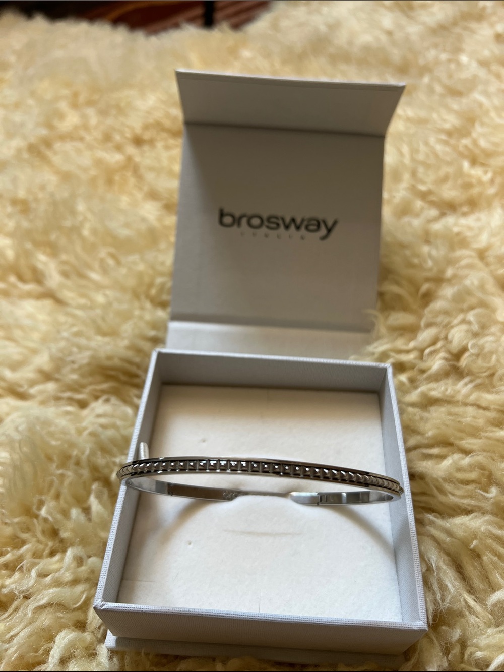 Silver Brosway Bangle Bracelet - Stainless Steel